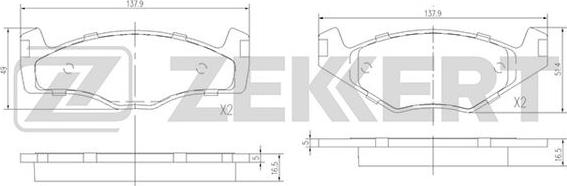 Zekkert BS-1154 - Komplet Pločica, disk-kočnica www.molydon.hr