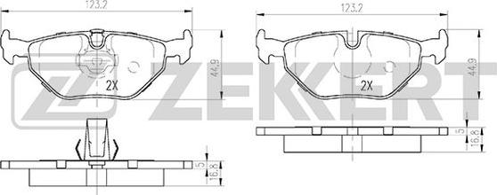 Zekkert BS-1155 - Komplet Pločica, disk-kočnica www.molydon.hr