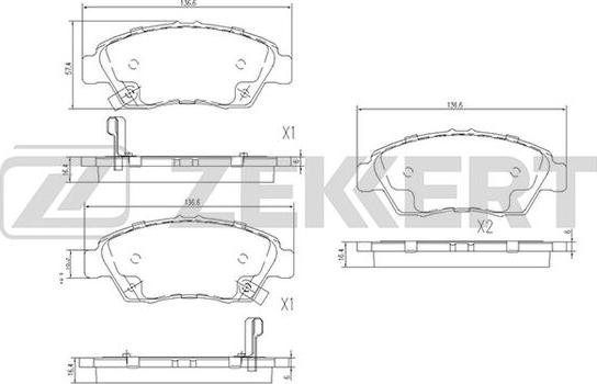 Zekkert BS-1109 - Komplet Pločica, disk-kočnica www.molydon.hr