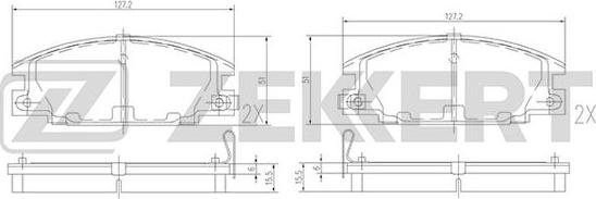 Zekkert BS-1101 - Komplet Pločica, disk-kočnica www.molydon.hr