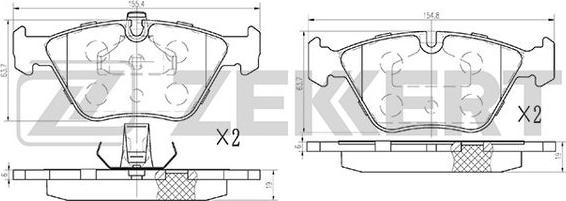 Zekkert BS-1102 - Komplet Pločica, disk-kočnica www.molydon.hr