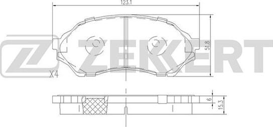 Zekkert BS-1118 - Komplet Pločica, disk-kočnica www.molydon.hr