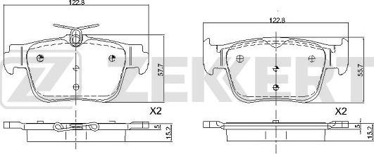 Zekkert BS-1117 - Komplet Pločica, disk-kočnica www.molydon.hr