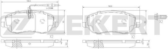 Zekkert BS-1189 - Komplet Pločica, disk-kočnica www.molydon.hr