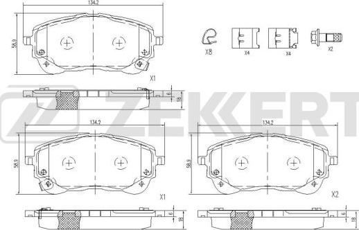 Zekkert BS-1184 - Komplet Pločica, disk-kočnica www.molydon.hr