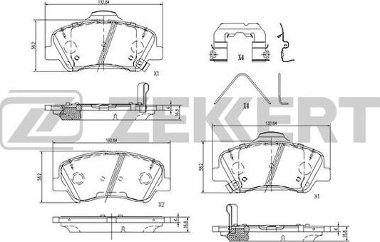 Zekkert BS-1187 - Komplet Pločica, disk-kočnica www.molydon.hr