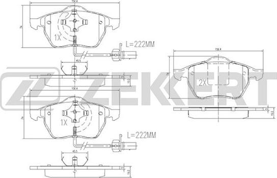 Zekkert BS-1131 - Komplet Pločica, disk-kočnica www.molydon.hr