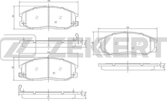 Zekkert BS-1804 - Komplet Pločica, disk-kočnica www.molydon.hr