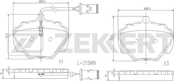 Zekkert BS-1830 - Komplet Pločica, disk-kočnica www.molydon.hr