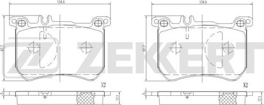 Zekkert BS-1399 - Komplet Pločica, disk-kočnica www.molydon.hr