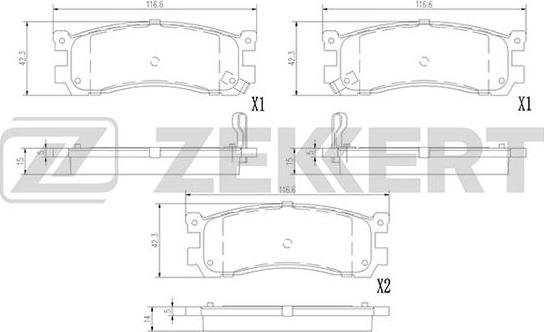 Zekkert BS-1391 - Komplet Pločica, disk-kočnica www.molydon.hr