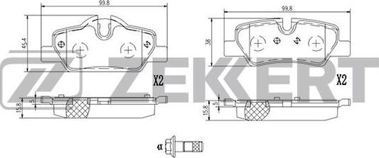 Zekkert BS-1397 - Komplet Pločica, disk-kočnica www.molydon.hr