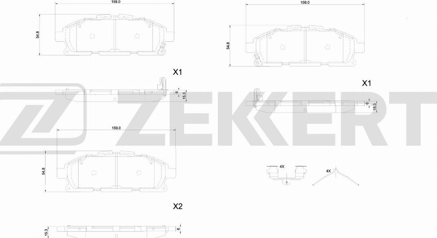 Zekkert BS-1341 - Komplet Pločica, disk-kočnica www.molydon.hr