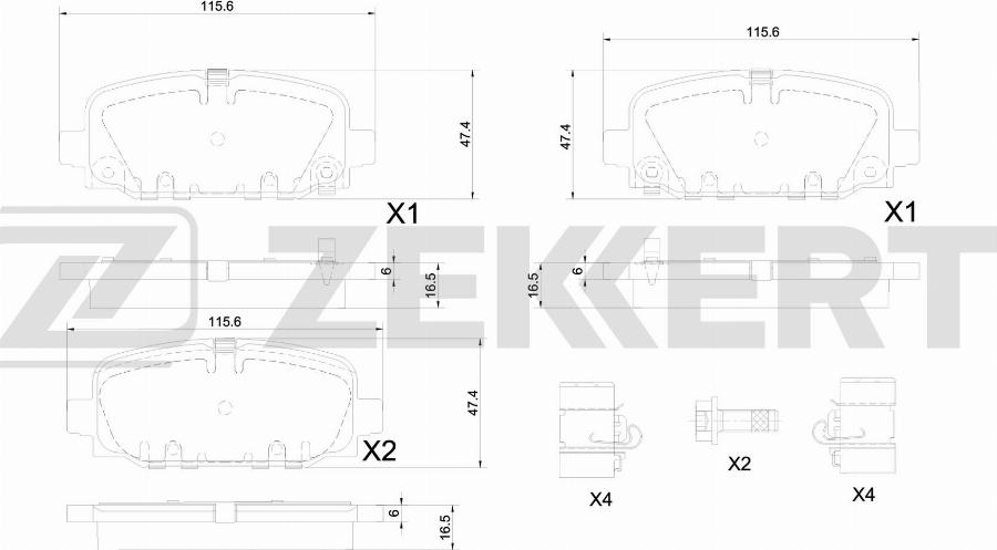 Zekkert BS-1354 - Komplet Pločica, disk-kočnica www.molydon.hr