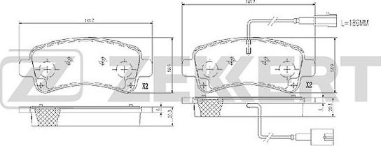 Zekkert BS-1366 - Komplet Pločica, disk-kočnica www.molydon.hr