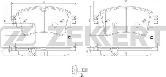 Zekkert BS-1362 - Komplet Pločica, disk-kočnica www.molydon.hr