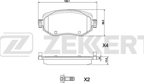 Zekkert BS-1304 - Komplet Pločica, disk-kočnica www.molydon.hr