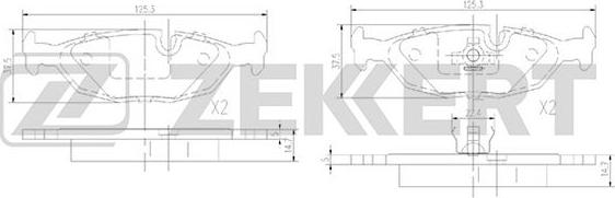 Zekkert BS-1385 - Komplet Pločica, disk-kočnica www.molydon.hr