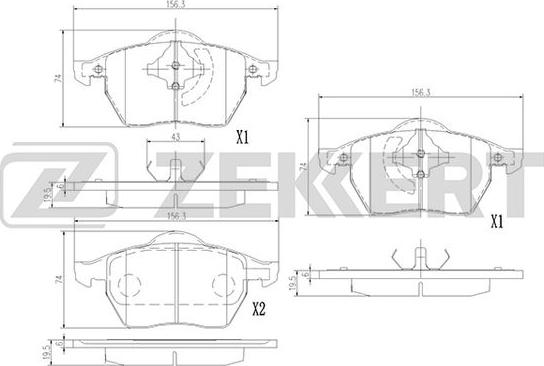 Zekkert BS-1380 - Komplet Pločica, disk-kočnica www.molydon.hr