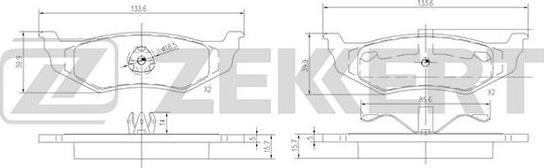 Zekkert BS-1339 - Komplet Pločica, disk-kočnica www.molydon.hr