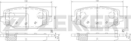 Zekkert BS-1333 - Komplet Pločica, disk-kočnica www.molydon.hr