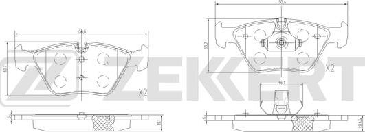 Zekkert BS-1370 - Komplet Pločica, disk-kočnica www.molydon.hr