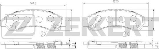 Zekkert BS-1244 - Komplet Pločica, disk-kočnica www.molydon.hr