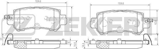 Zekkert BS-1246 - Komplet Pločica, disk-kočnica www.molydon.hr