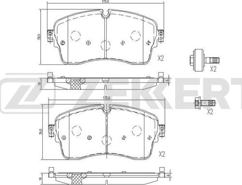 Zekkert BS-1240 - Komplet Pločica, disk-kočnica www.molydon.hr