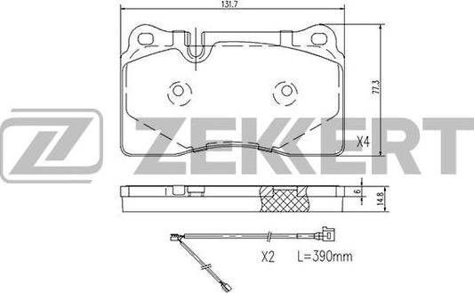 Zekkert BS-1255 - Komplet Pločica, disk-kočnica www.molydon.hr