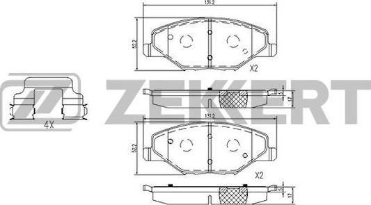 Zekkert BS-1251 - Komplet Pločica, disk-kočnica www.molydon.hr