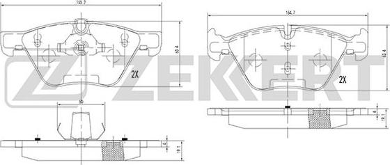 Zekkert BS-1252 - Komplet Pločica, disk-kočnica www.molydon.hr