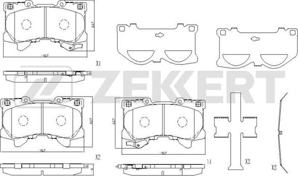 Zekkert BS-1268 - Komplet Pločica, disk-kočnica www.molydon.hr