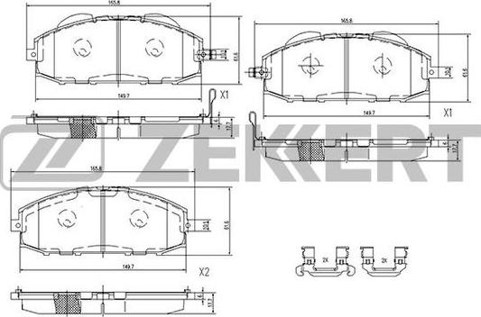 Zekkert BS-1219 - Komplet Pločica, disk-kočnica www.molydon.hr