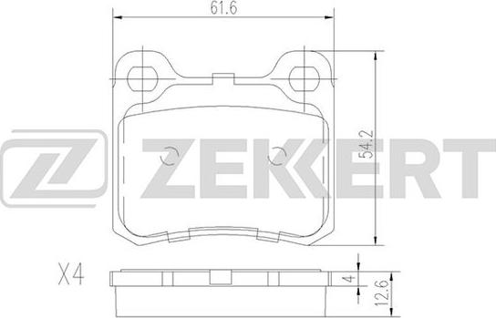 Zekkert BS-1215 - Komplet Pločica, disk-kočnica www.molydon.hr