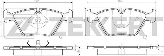 Zekkert BS-1210 - Komplet Pločica, disk-kočnica www.molydon.hr