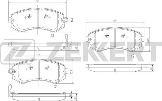 Zekkert BS-1218 - Komplet Pločica, disk-kočnica www.molydon.hr