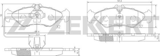 Zekkert BS-1280 - Komplet Pločica, disk-kočnica www.molydon.hr