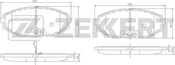 Zekkert BS-1220 - Komplet Pločica, disk-kočnica www.molydon.hr