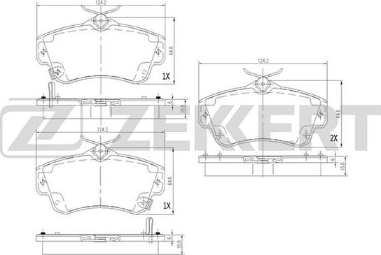 Zekkert BS-1279 - Komplet Pločica, disk-kočnica www.molydon.hr