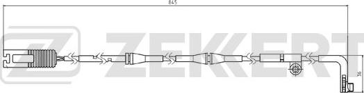 Zekkert BS-8069 - Signalni kontakt, trosenje kočione plocice www.molydon.hr