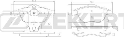 Zekkert BS-3044 - Komplet Pločica, disk-kočnica www.molydon.hr