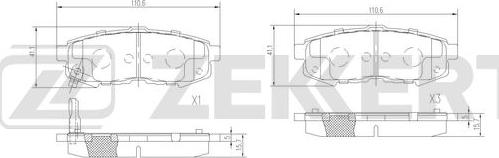 Zekkert BS-3040 - Komplet Pločica, disk-kočnica www.molydon.hr