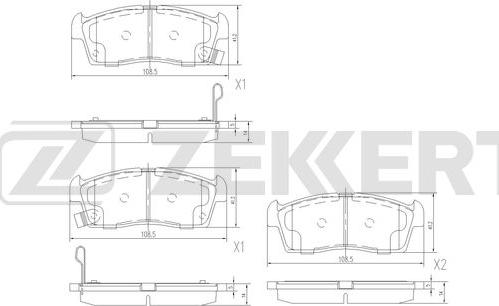 Zekkert BS-3054 - Komplet Pločica, disk-kočnica www.molydon.hr