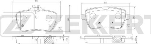 Zekkert BS-3055 - Komplet Pločica, disk-kočnica www.molydon.hr