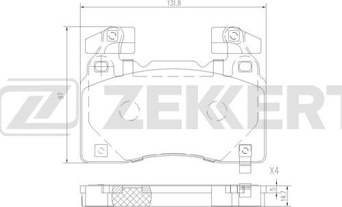 Zekkert BS-3050 - Komplet Pločica, disk-kočnica www.molydon.hr