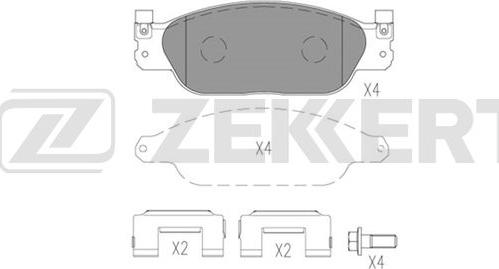 Zekkert BS-3064 - Komplet Pločica, disk-kočnica www.molydon.hr