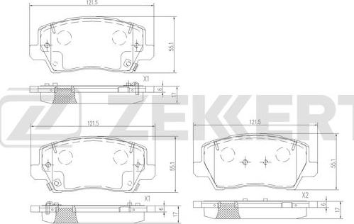 Zekkert BS-3068 - Komplet Pločica, disk-kočnica www.molydon.hr