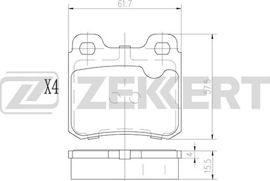 Zekkert BS-3000 - Komplet Pločica, disk-kočnica www.molydon.hr