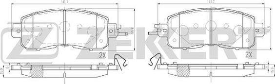 Zekkert BS-3014 - Komplet Pločica, disk-kočnica www.molydon.hr